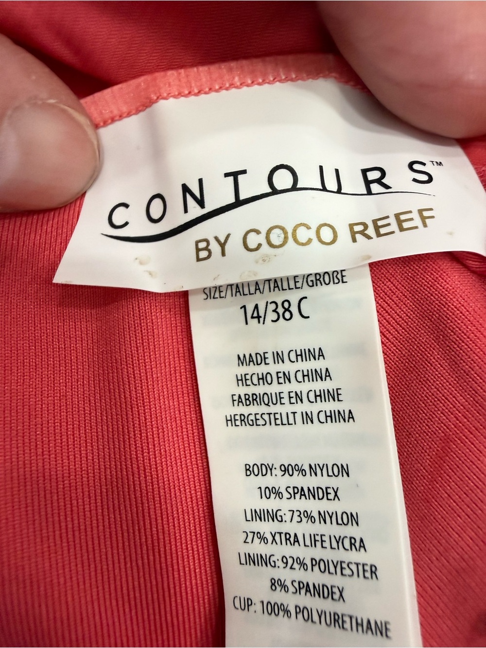 NWT Coco Reef Shapemaker One Piece Swim Suit Size 14 / 38C - Picture 3 of 5